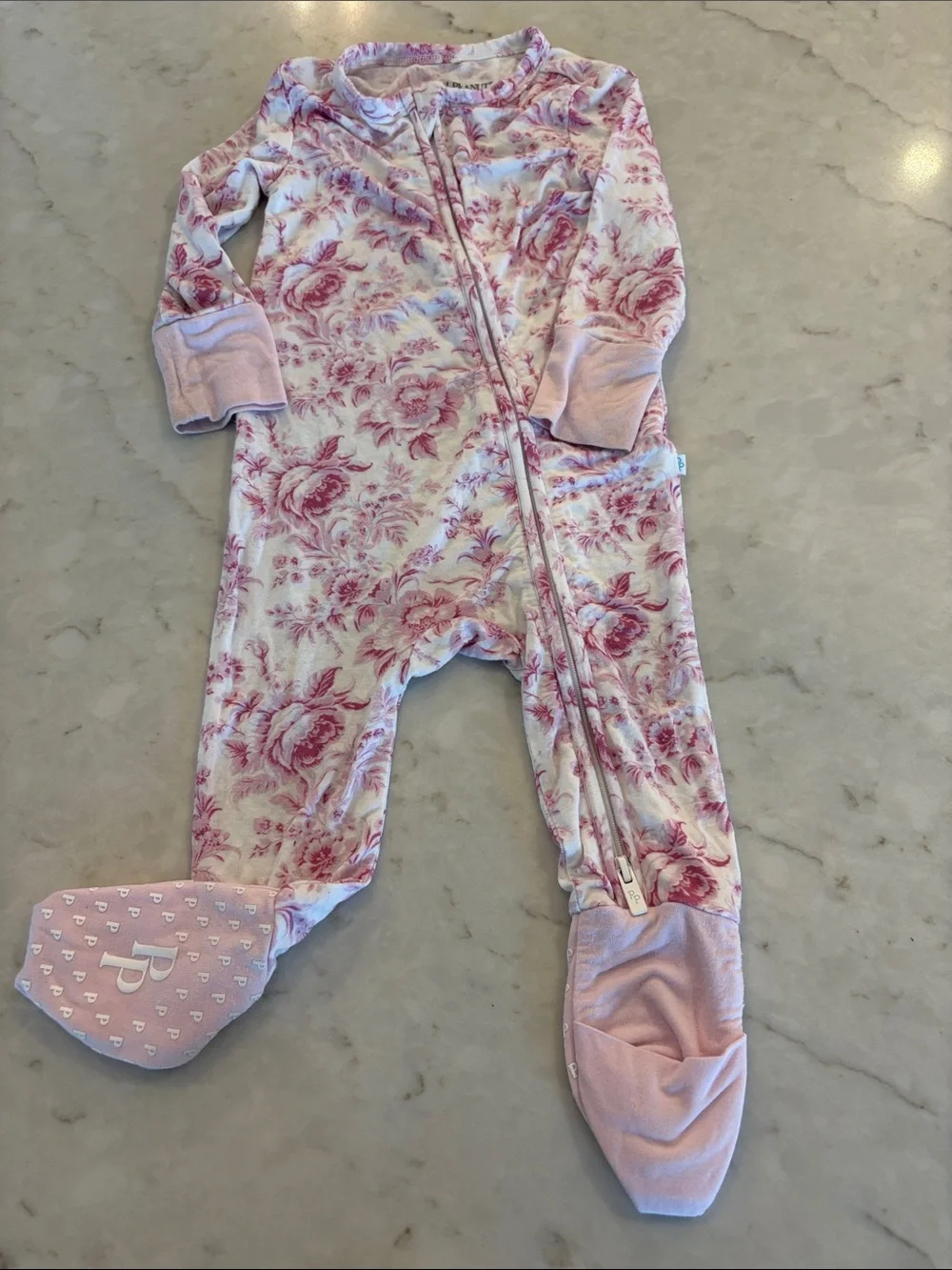 Posh Peanut Pink Floral Convertible One-Piece Sleeper